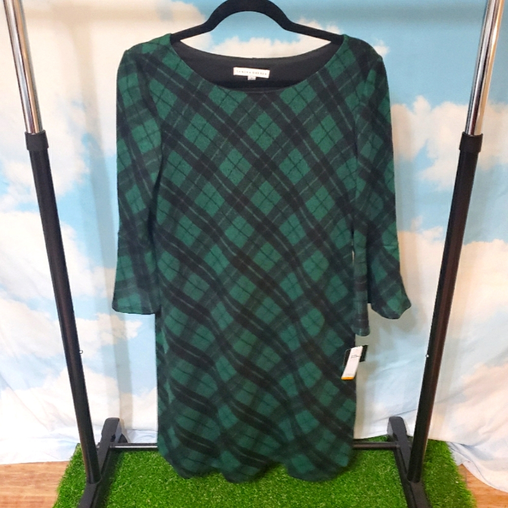 NWT Sandra Darren Plaid Dress